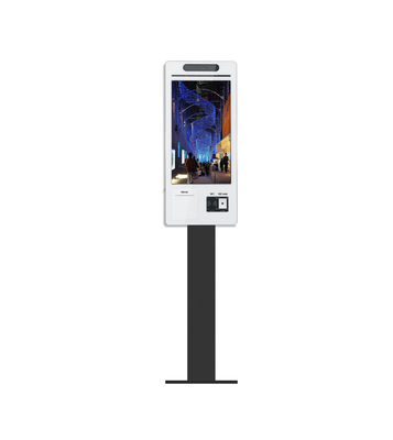 24 Inch Self Service Ordering Kiosk Pos System Cash Acceptor Machine For Fast Food Restaurants