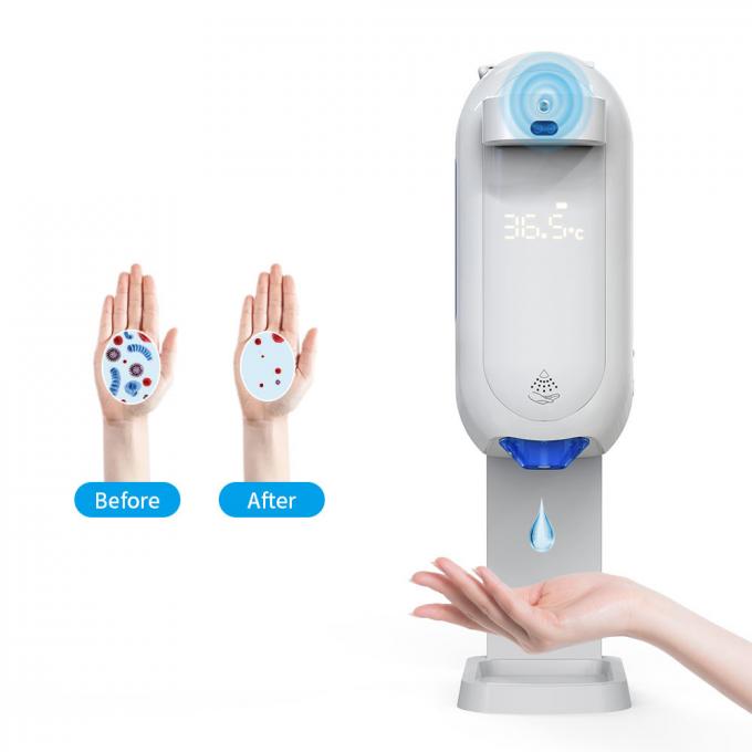 2021新しい設計白い温度計の明確な自動石鹸ディスペンサー手2