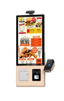 OEM 23.8 インチ ゴールド ウォールマウント 自動注文 キオスク ポストホルダー Android/Windows