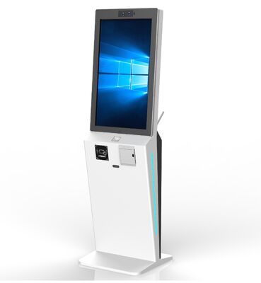Hospital Self-Service Kiosk with QR Code Scanner, Contactless ID Reader & 80mm Thermal Printer